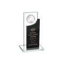 Castle Globe Black Rectangle Crystal Trophy