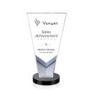 Reeves Full Color Black Polygon Crystal Trophy