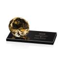 Diamond on Black Amber Crystal Trophy