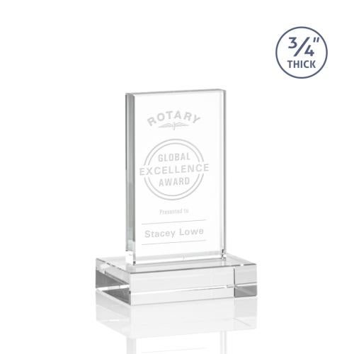 Awards and Plaques - Crystal Trophies - Barlow Clear Rectangle Crystal Trophy