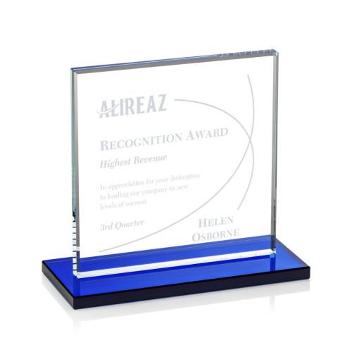 Awards and Plaques - Crystal Trophies - Bower Blue Crystal Trophy