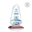 McMullen Full Color Wood Peaks Crystal Trophy
