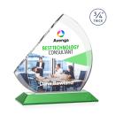 Yanez Full Color Green Peaks Crystal Trophy