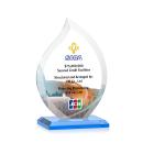 Tomlinson Full Color Sky Blue Flame Crystal Trophy