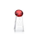 Tall Ruby Crystal Trophy