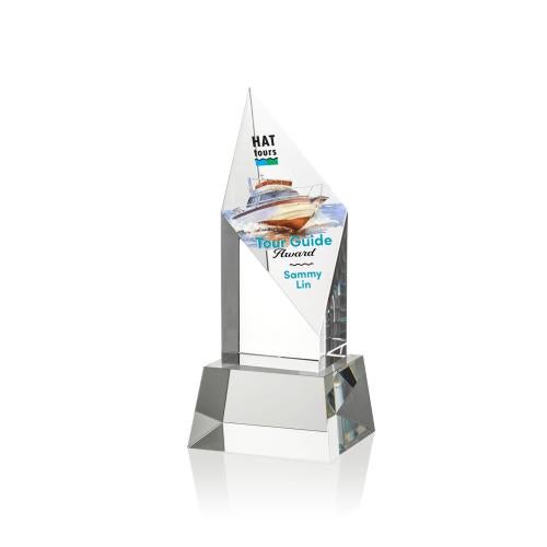 Awards and Plaques - Crystal Trophies - Fernandes Full Color on Base Optical Crystal Trophy