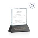 Landers on Helton Black Square / Cube Crystal Trophy