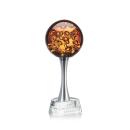 Freeman Towers on Metal Pedestal Base Glass Trophy