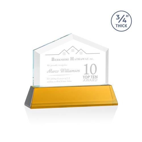 Awards and Plaques - Crystal Trophies - Realtor on Helton Amber Peaks Crystal Trophy