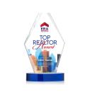 Goode Full Color Blue Polygon Crystal Trophy