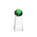 Tall Emerald Crystal Trophy