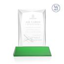 Cassidy on Helton Base Green Rectangle Crystal Trophy