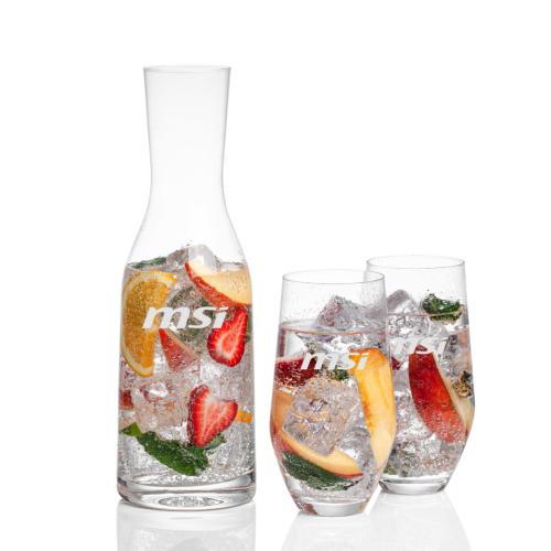 Custom Barware Glasses - Carafes - Dennis Carafe & Faulkner Beverage