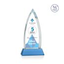 Valdes Full Color on Helton Sky Blue Peaks Crystal Trophy