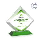 Carlson Full Color Green Crystal Trophy