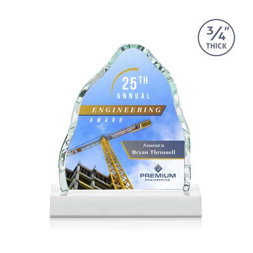 Awards and Plaques - Crystal Trophies - Hobbs Full Color Fagan Crystal Trophy