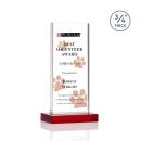 Prieto Full Color Red Rectangle Crystal Trophy