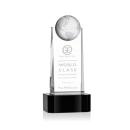 Kruse Globe on Base Black Towers Crystal Trophy