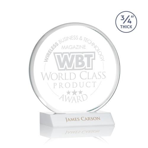 Awards and Plaques - Crystal Trophies - Juarez Fagan Circle Crystal Trophy