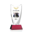 Singleton Full Color Red Peaks Crystal Trophy