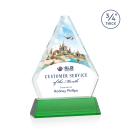 Mayer Full Color on Helton Green Crystal Trophy