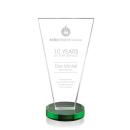 Reeves Green Polygon Crystal Trophy