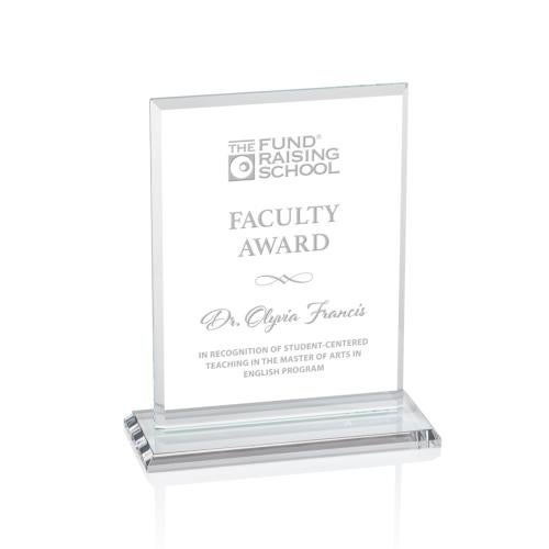 Awards and Plaques - Crystal Trophies - Lorenzo Clear Rectangle Crystal Trophy