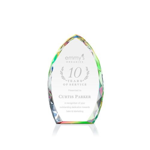 Awards and Plaques - Crystal Trophies - Grossman Prismatic Peaks Crystal Trophy