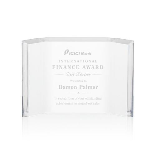 Awards and Plaques - Acrylic Trophies - Almer Crescent Acrylic Trophy