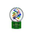 Blackburn on Round Base Green Globe Glass Trophy