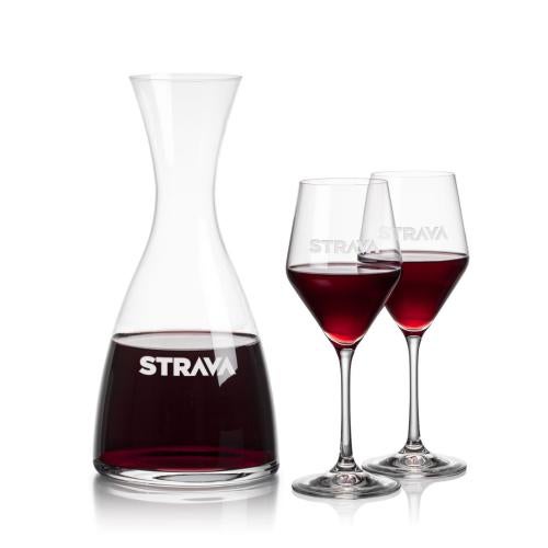 Custom Barware Glasses - Carafes - Daugherty Carafe & Jensen Wine
