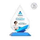 Archer Full Color Sky Blue Peaks Crystal Trophy