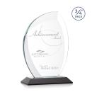 Oakes Black Flame Crystal Trophy