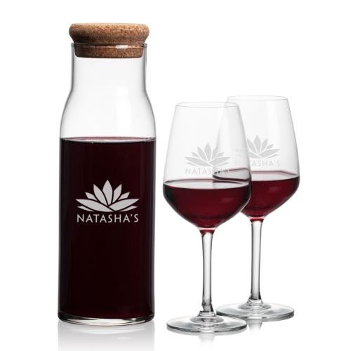 Custom Barware Glasses - Carafes - Burns Carafe & Renteria Wine