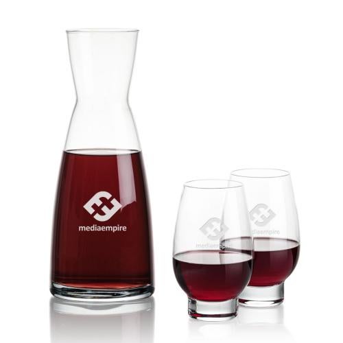 Custom Barware Glasses - Carafes - Ashby Carafe & Hayden Stemless