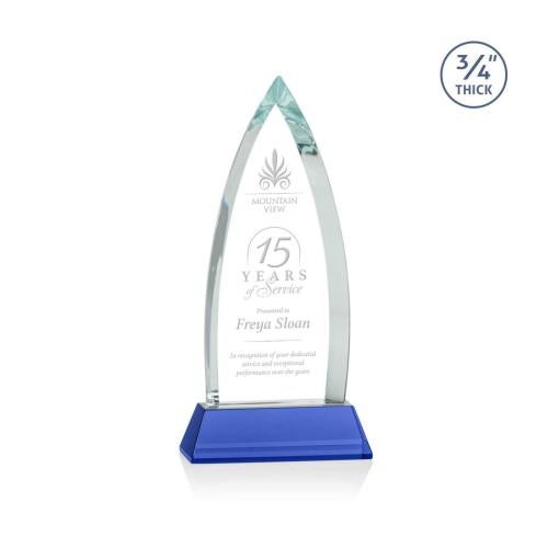 Awards and Plaques - Crystal Trophies - Valdes on Helton Blue Peaks Crystal Trophy