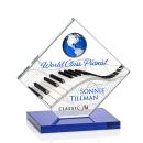 Buckley Full Color Blue/Silver Globe Crystal Trophy