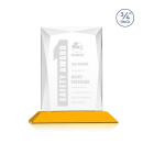 Cassidy Amber Rectangle Crystal Trophy