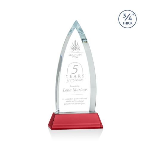 Awards and Plaques - Crystal Trophies - Valdes on Helton Red Peaks Crystal Trophy