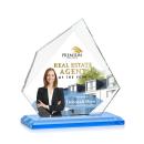 Hoang Full Color Sky Blue Peaks Crystal Trophy