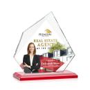 Hoang Full Color Red Peaks Crystal Trophy