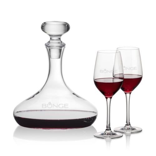 Custom Barware Glasses - Carafes - Linares Decanter & Richter Wine