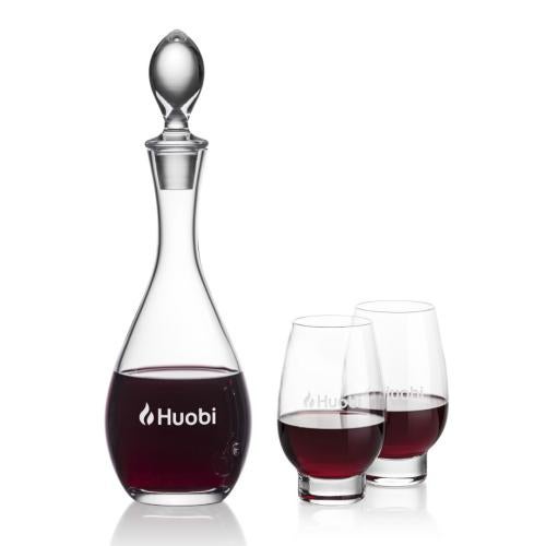 Custom Barware Glasses - Carafes - Hastings Decanter & Walter Stemless Wine