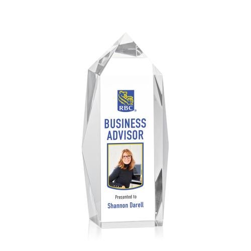 Awards and Plaques - Crystal Trophies - Navarro Full Color Obelisk Crystal Trophy