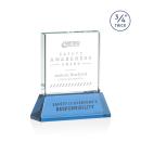 Landers on Helton Sky Blue Square / Cube Crystal Trophy