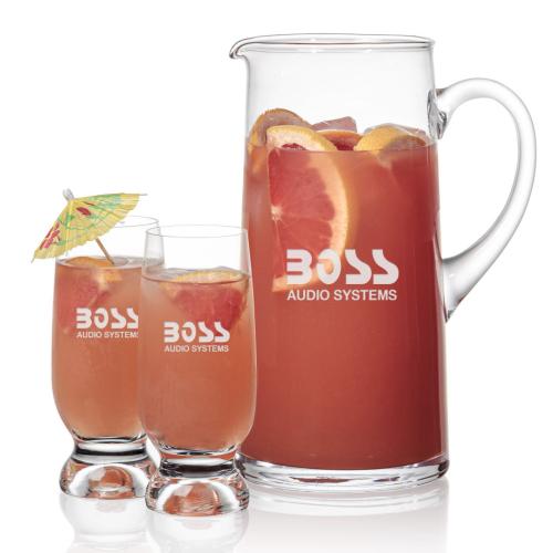 Custom Barware Glasses - Cocktail Glasses - Vickers Pitcher & Montano Cocktail