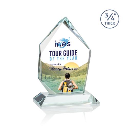 Awards and Plaques - Crystal Trophies - Boone Ice Peak Full Color Starfire Peaks Crystal Trophy