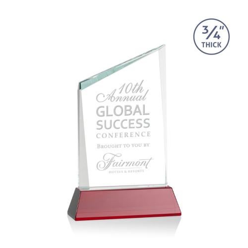 Awards and Plaques - Crystal Trophies - Brito on Helton Red Peaks Crystal Trophy