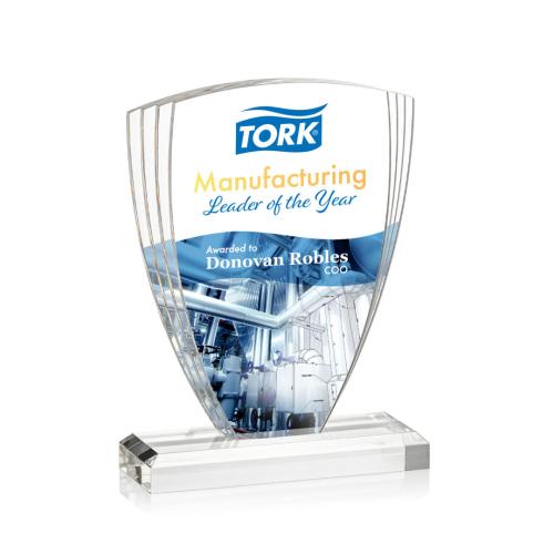 Awards and Plaques - Acrylic Trophies - Locke Full Color Peaks Acrylic Trophy