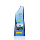 Webber Full Color Sky Blue Towers Crystal Trophy